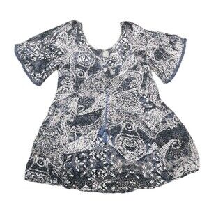 Free People Love Birds Minidress Stone Combo Size Large